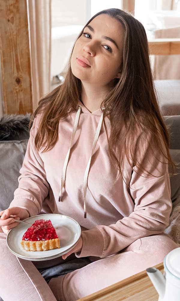Těhotenská mikina Velvet blush sweatshirt  (B1301)