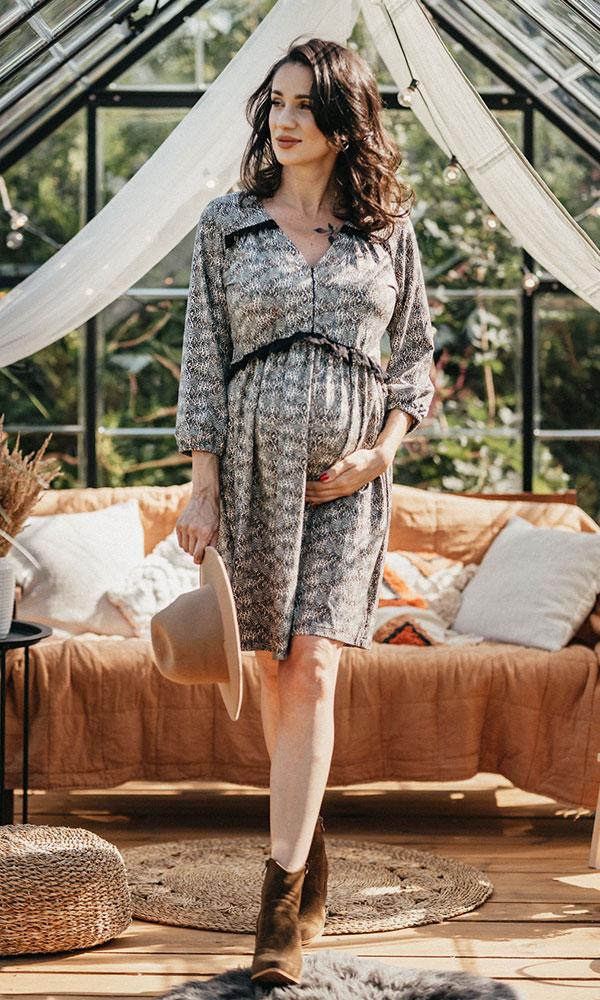 Těhotenské a kojící šaty Lionella dress (D1041)