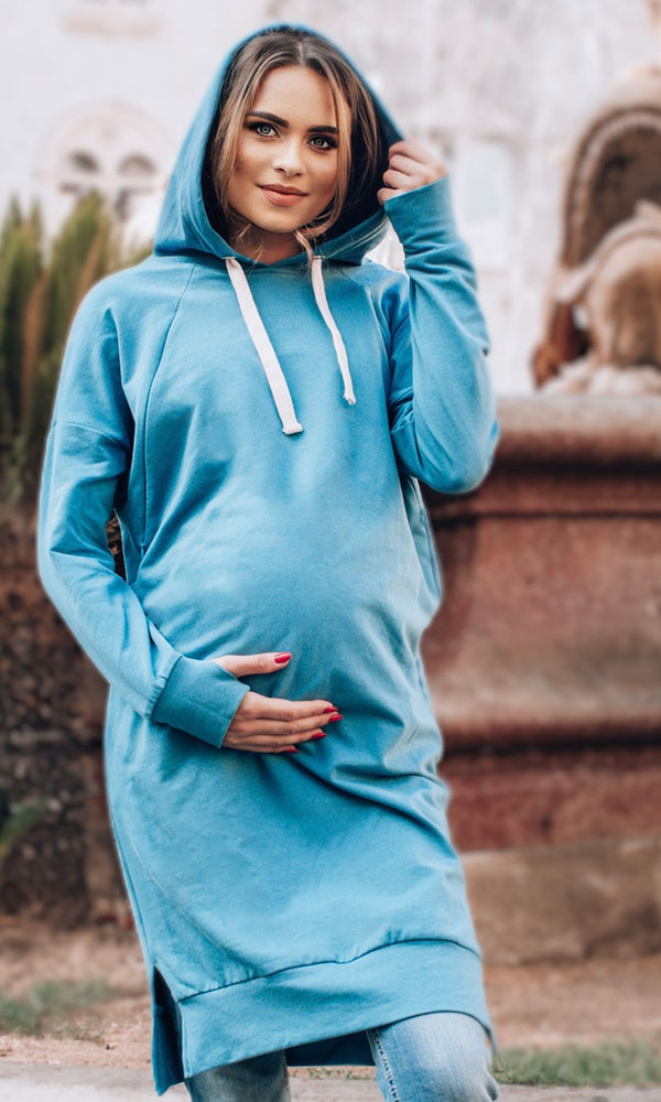 Těhotenské a kojící šaty Caramella sky dress (D1126B)
