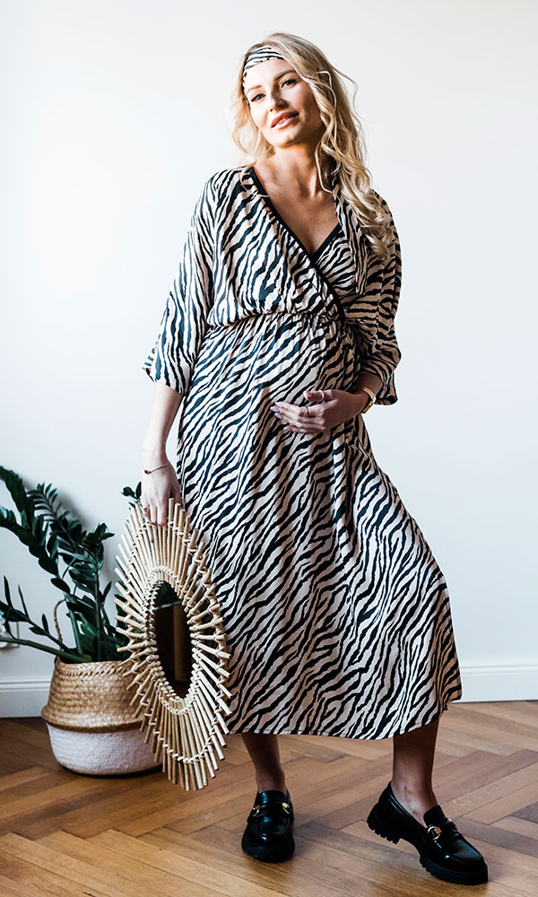 Těhotenské a kojící šaty Tiramisu dress (D1185)